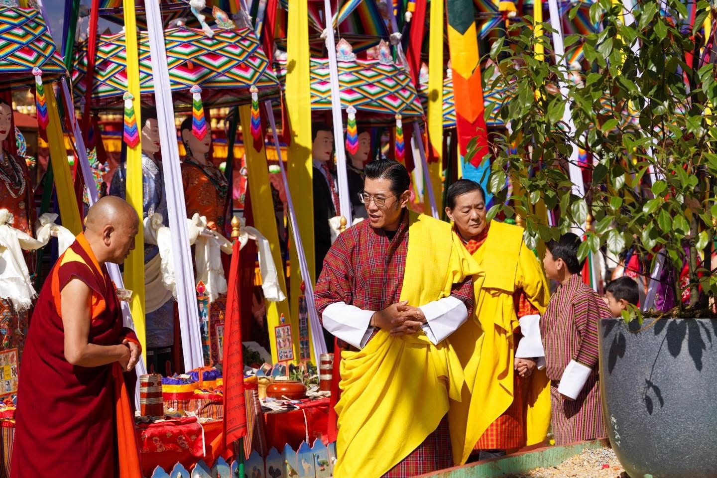 His Majesty the Fourth Druk Gyalpo, Her Majesty The Gyaltsuen, and members of the Royal Family graced the closing ceremony of the Global Peace Prayer