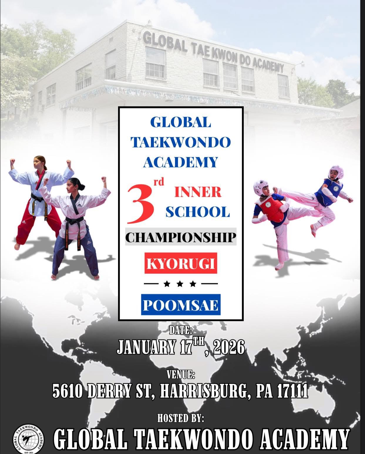 Global Taekwondo Academy 3rd Inner School Championships 2026 January 17, 2026