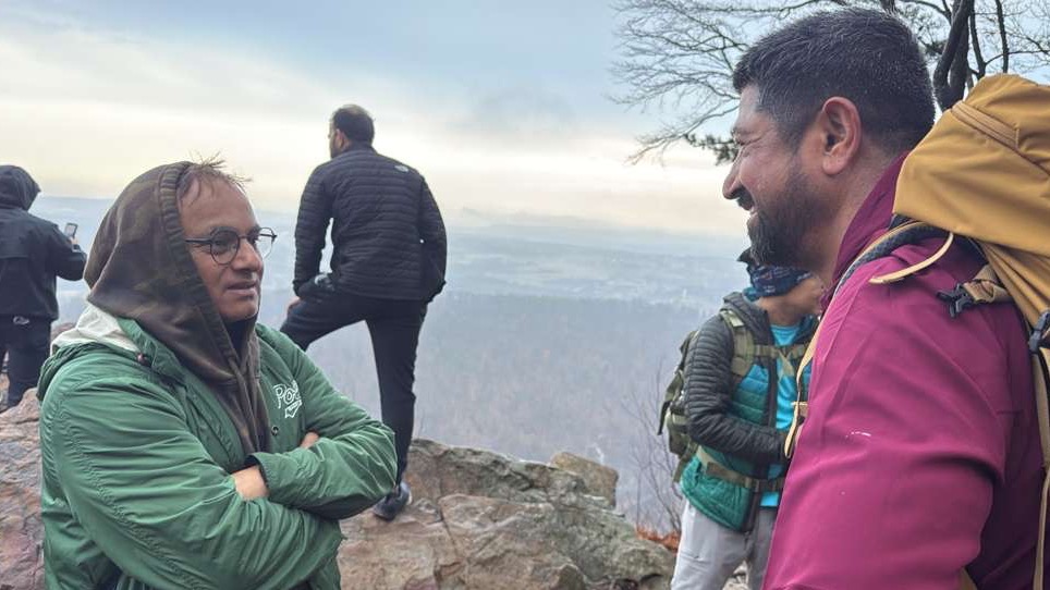 Bhutanese-American Community Members Complete Early-Morning Hike at Hawk Mountain